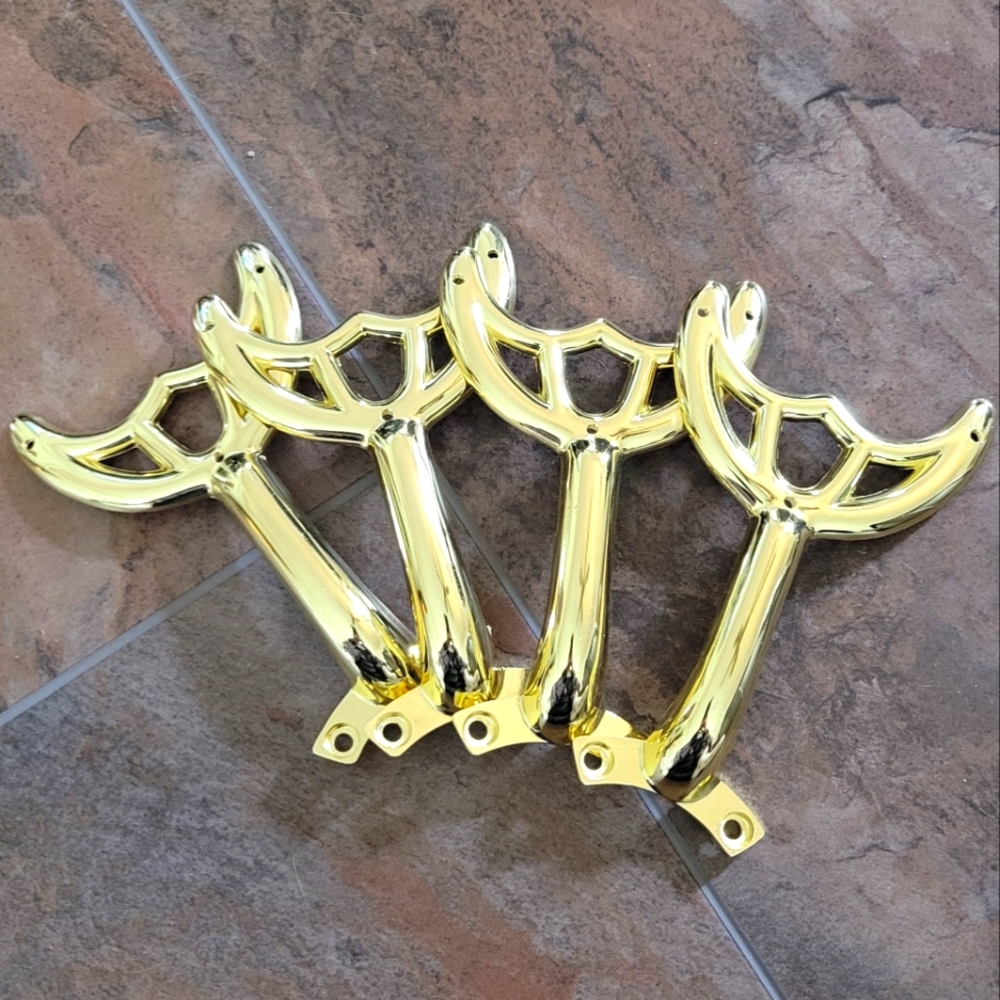 NWOT Gold Brass Fan Blade Arms Set 4
